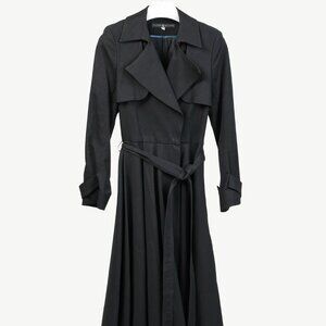 Tavan & Mitto Black Full Skirt Trench Coat